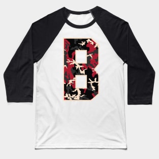 Initial Capital Letter B Camo Alphabet Gift Women Men Boys Girls Baseball T-Shirt